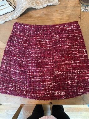 House of Harlow 1960 Raspberry Pink Tweed Mini Skirt